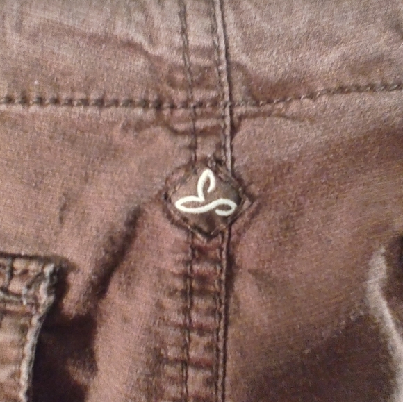Prana Breathe Womens Cargo Brown Hiking Cinch Organic Cotton Shorts 10 - Picture 7 of 16